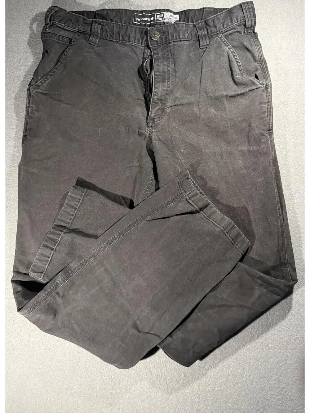 Carhartt Relaxed Fit Black Work Pants Size 36x34
